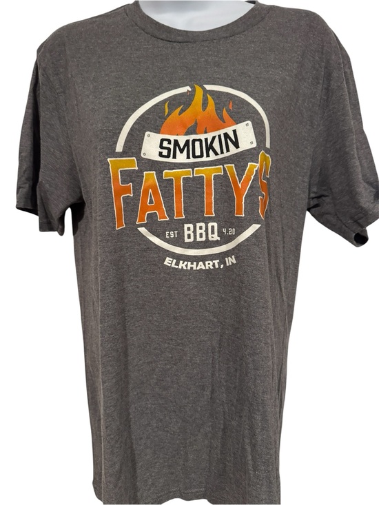 District Tops - District Gray Smokin Fatty's BBQ Graphic Short Sleeve Tee